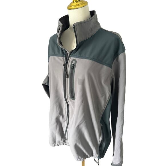 Carhartt Fleece Lined Soft Shell Winter Coat Jacket Gray Colorblock Gorpcore XL - Picture 3 of 16